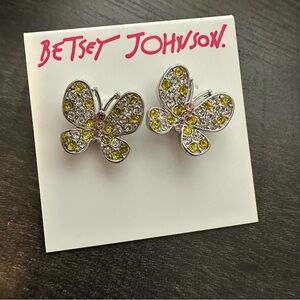 Betsey Johnson Butterfly Stud Earrings